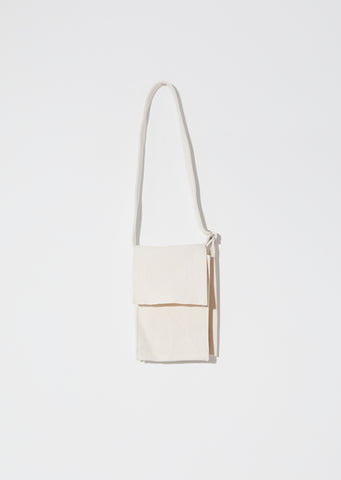 Washed Canvas Shoulder, Small — White