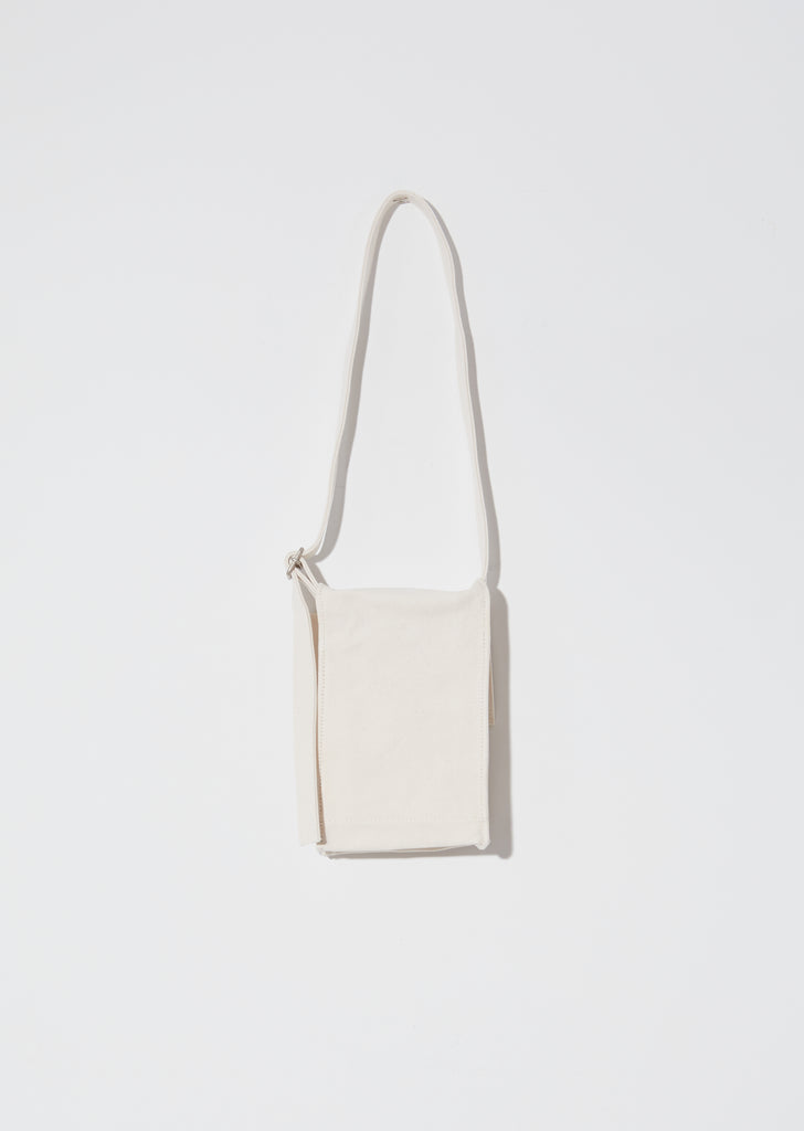 Washed Canvas Shoulder, Small — White