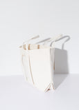 Washed Canvas 6-Pockets Tote, Medium — White