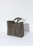 Washed Canvas 6-Pockets Tote, Medium — Khaki