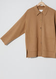 Wool and Cotton Blend Short Coat
