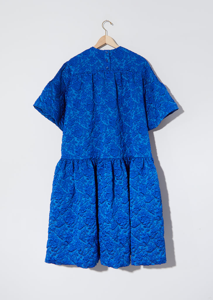 Cloqué Long Gathered Dress