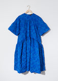 Cloqué Long Gathered Dress