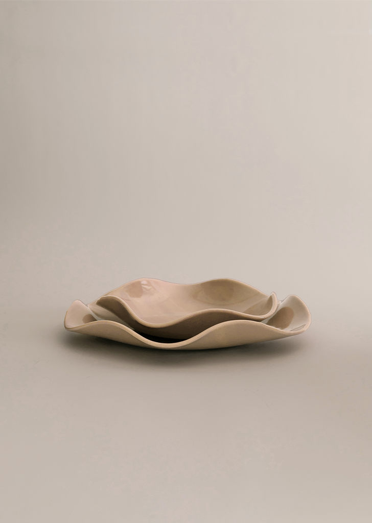 Small Petal Plate — Almond