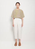 Tapered Linen Cotton Trousers — Milk