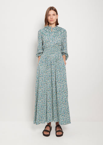 Viscose Jersey Zaira Buttoned Long Dress