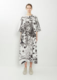 Darby Poplin Cotton Dress — White/Black