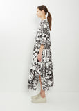 Darby Poplin Cotton Dress — White/Black