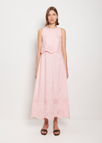 Fausta Dress — Pink Sangallo