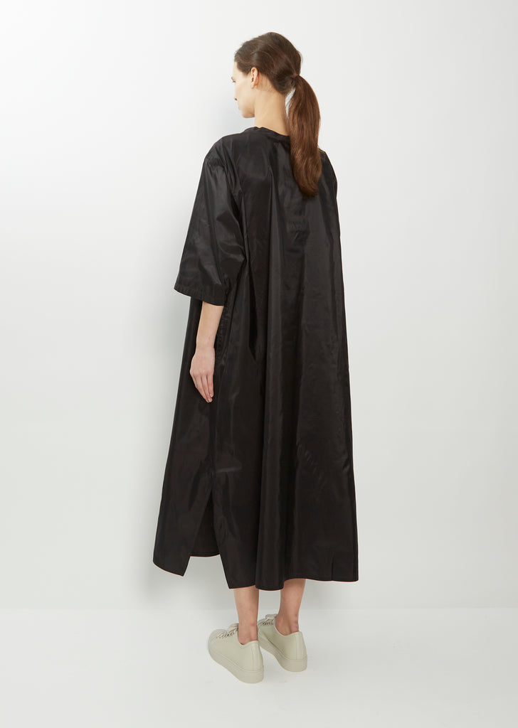 Darby Silk Taffeta Dress — Black