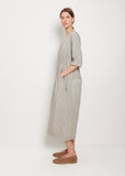 Tissue Cotton Roundneck Jumpsuit — Stone Grey