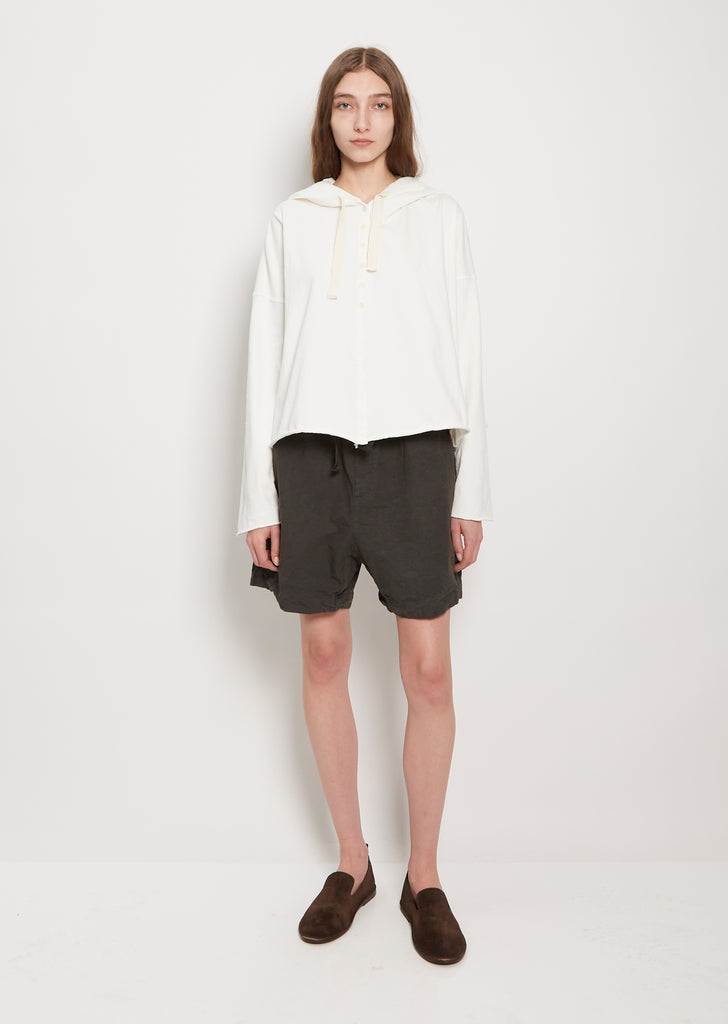 Heavy Cotton Hooded Cardigan