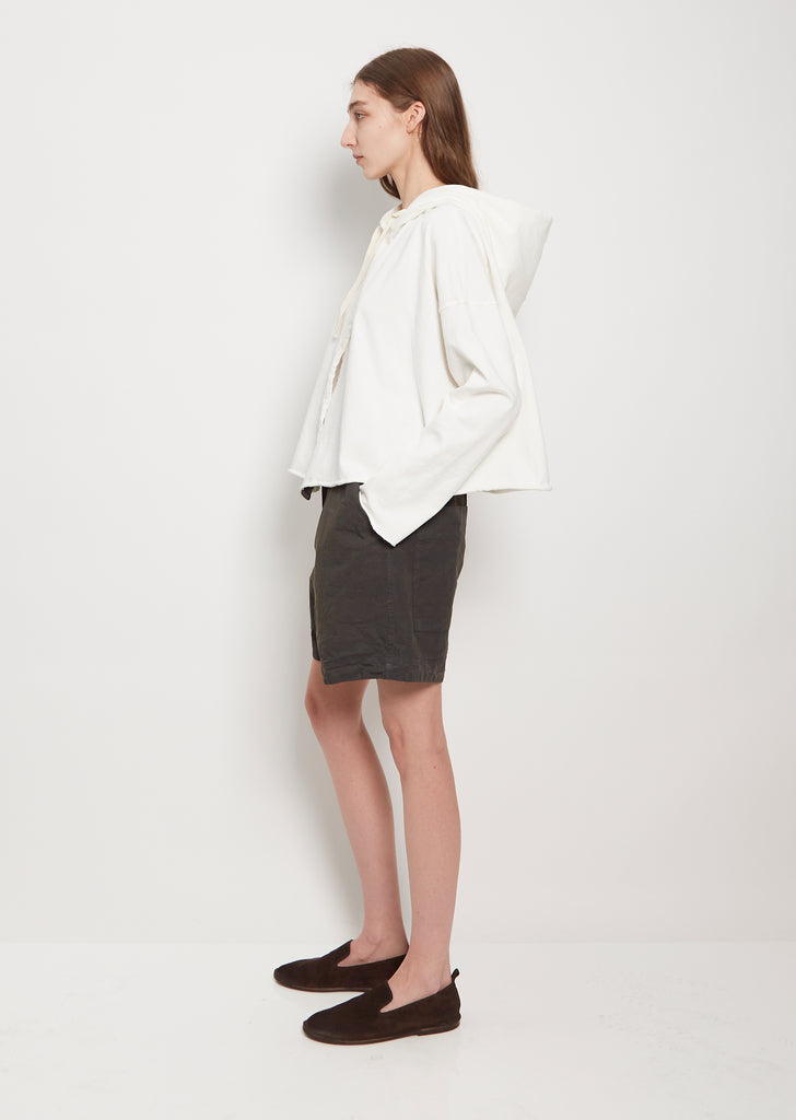 Heavy Cotton Hooded Cardigan