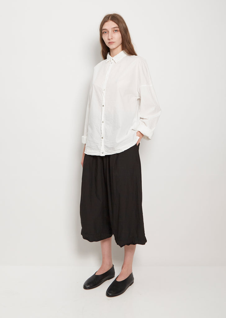 Tissue Cotton Collar Shirt — Milk