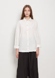 Tissue Cotton Collar Shirt — Milk