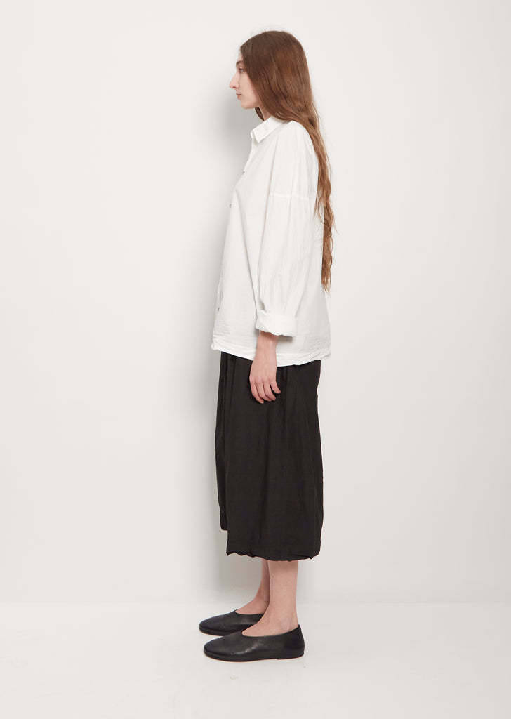 Tissue Cotton Collar Shirt — Milk