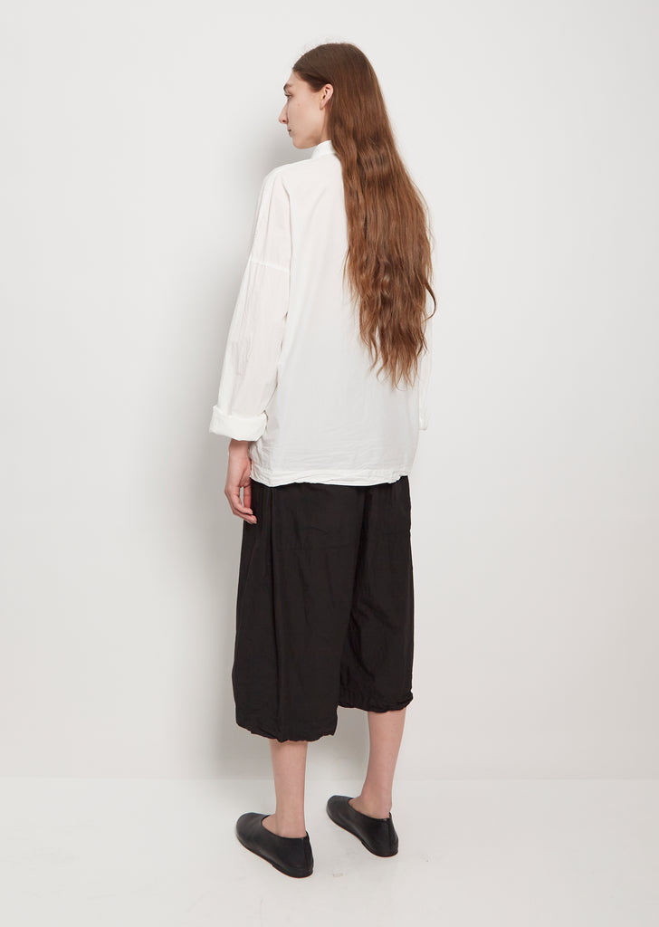 Tissue Cotton Collar Shirt — Milk