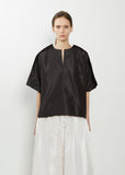 Woven Basta Silk Taffeta Slit Top