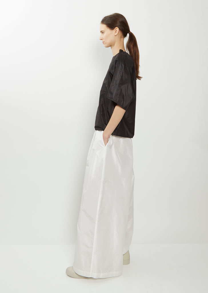 Woven Basta Silk Taffeta Slit Top