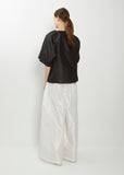 Woven Basta Silk Taffeta Slit Top