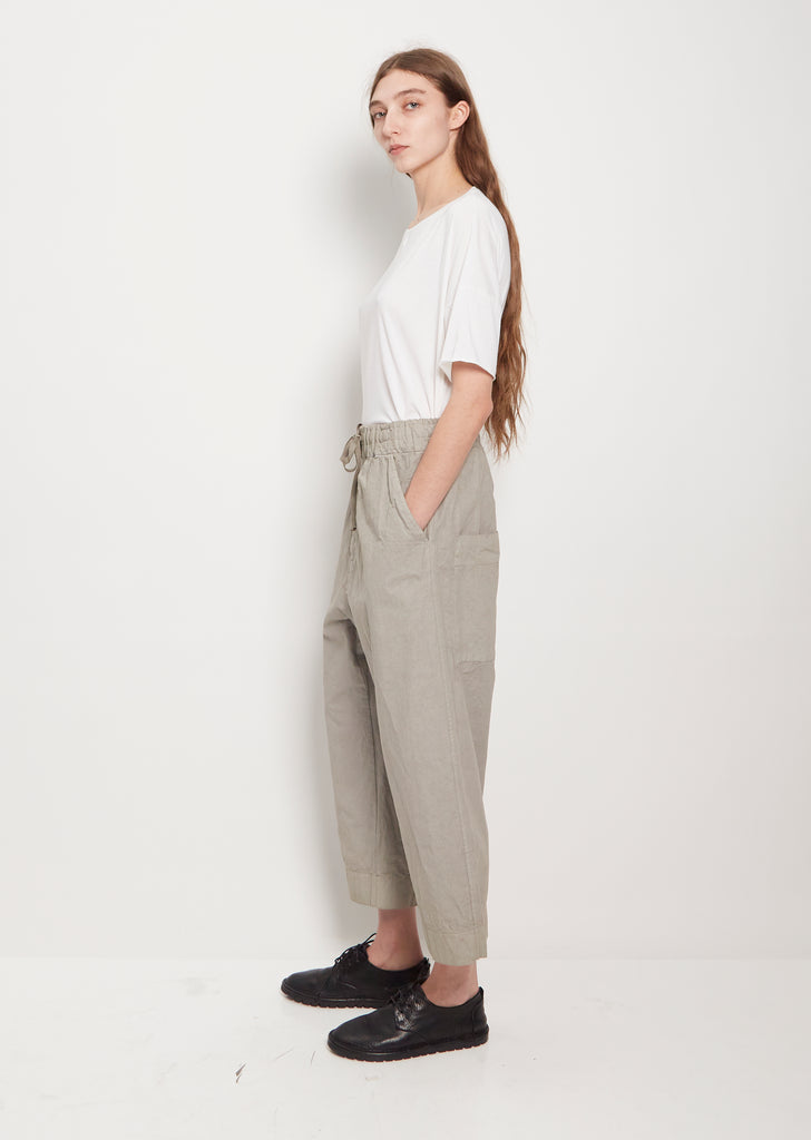 Cotton Canvas Wide & Short Trousers