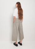 Cotton Canvas Wide & Short Trousers