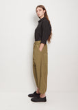 Tissue Cotton Wide & Short Trousers — Khaki