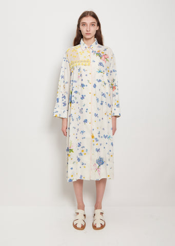 Floral Lace Cotton Dress