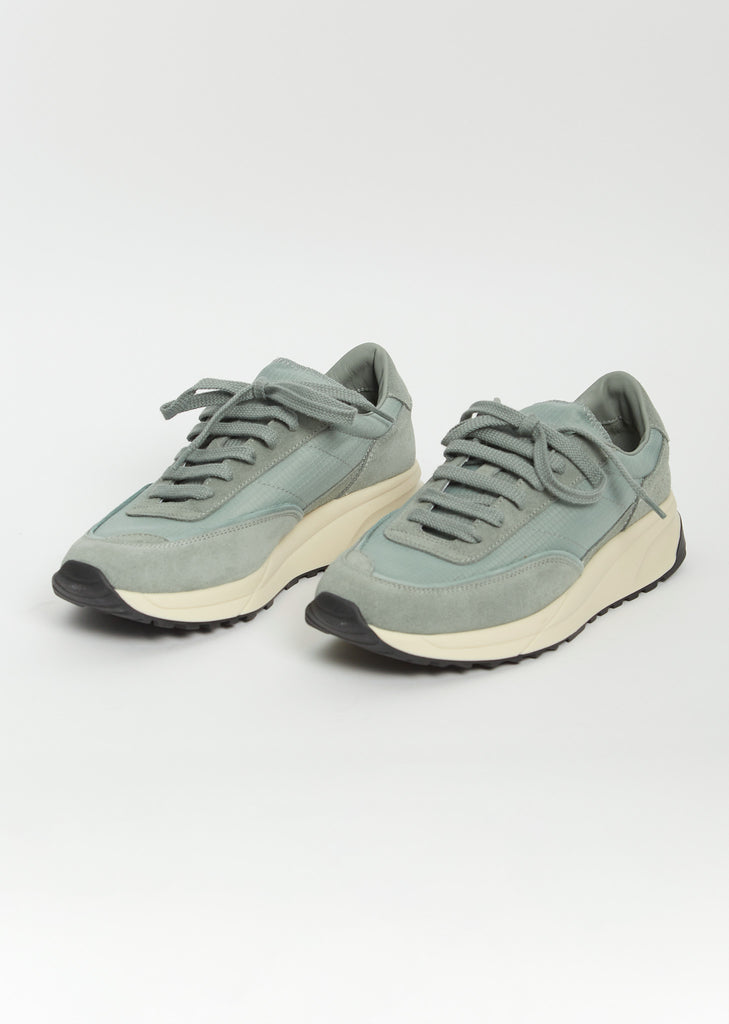 Track 80 Suede & Paneled Fabric — Sage