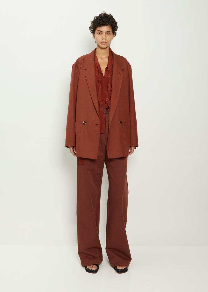 DB Workwear Suiting Wool Blazer — Cherry Mahogany
