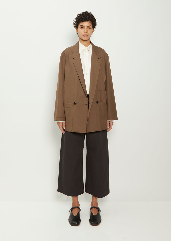 DB Workwear Suiting Wool Blazer — Olive Brown