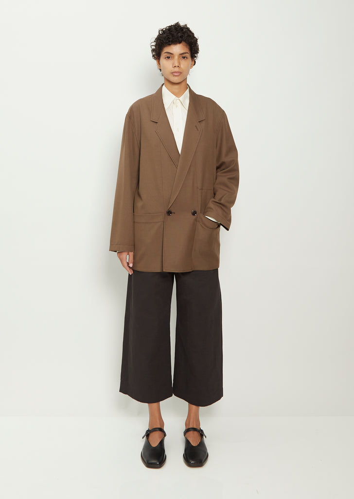 DB Workwear Suiting Wool Blazer — Olive Brown