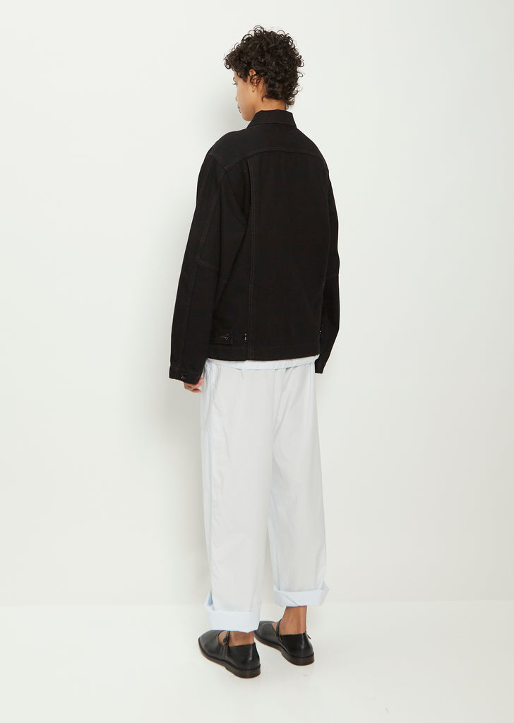 Unisex Boxy Cotton Jacket — Black