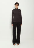 Cotton Jersey Turtleneck — Squid Ink