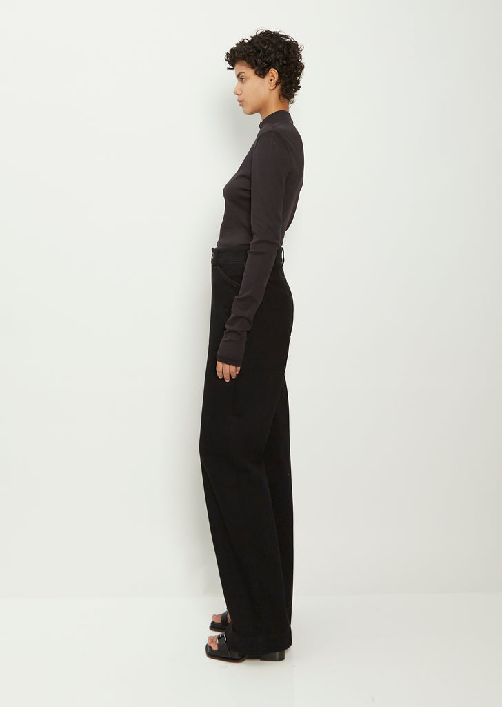 Chino Denim Pants — Black