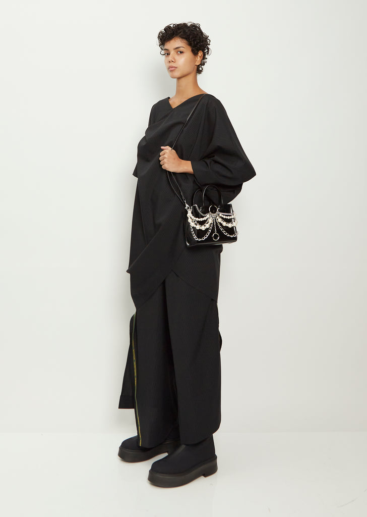 Pearl x Chain Top Handle Bag