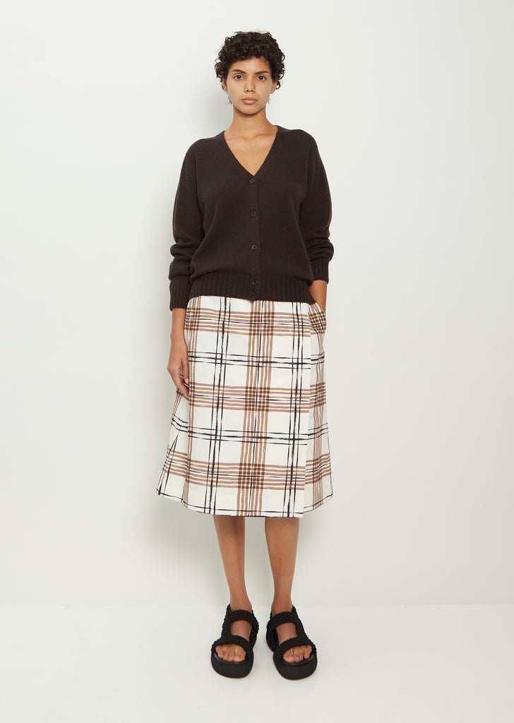 Cotton Blend Wrap Skirt