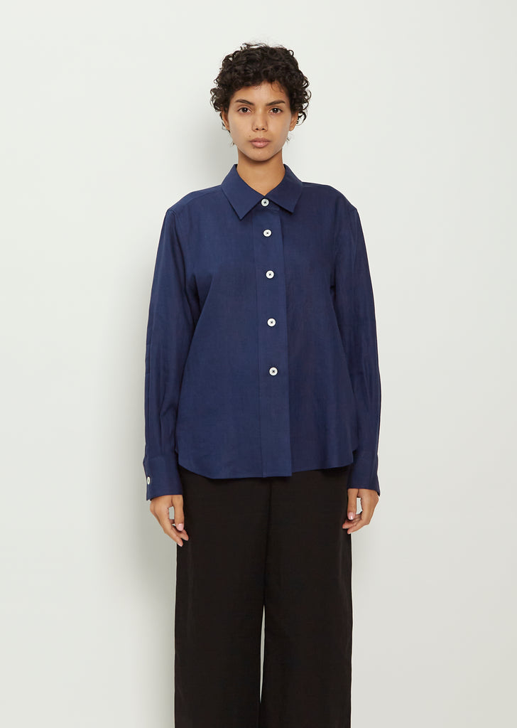 Linen Broad Placket Shirt