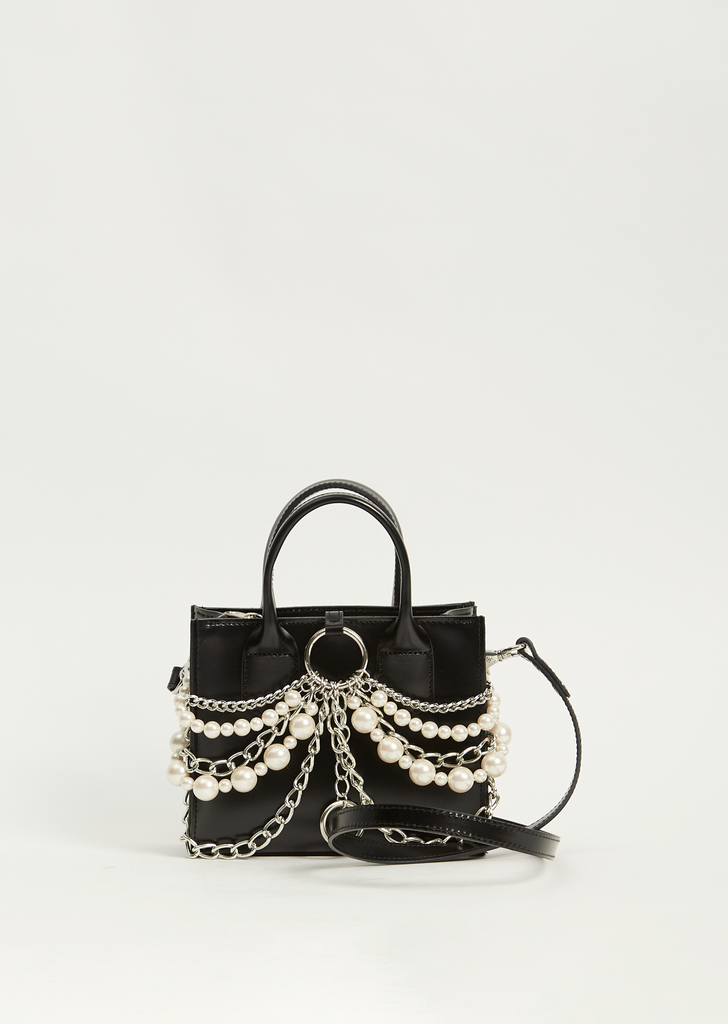 Pearl x Chain Top Handle Bag