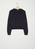 Merino Wool Fluted Collar Jumper