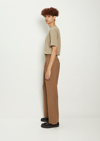 Men's Super Fine Tropical Wool Slacks — Top Brown – La Garçonne