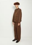 Men's Boxy Cotton Jacket — Brown