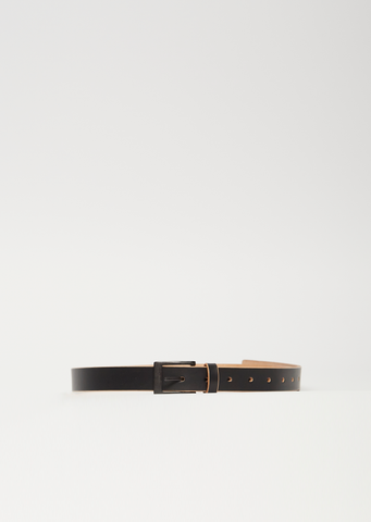 25mm Leather Belt — Black