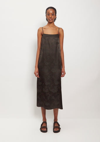 Jacquard Silk Viscose Slip Dress
