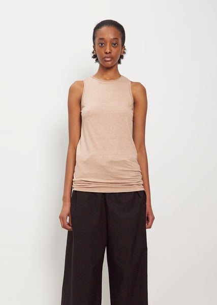 DTV Linen Tank Top — Nude – La Garçonne