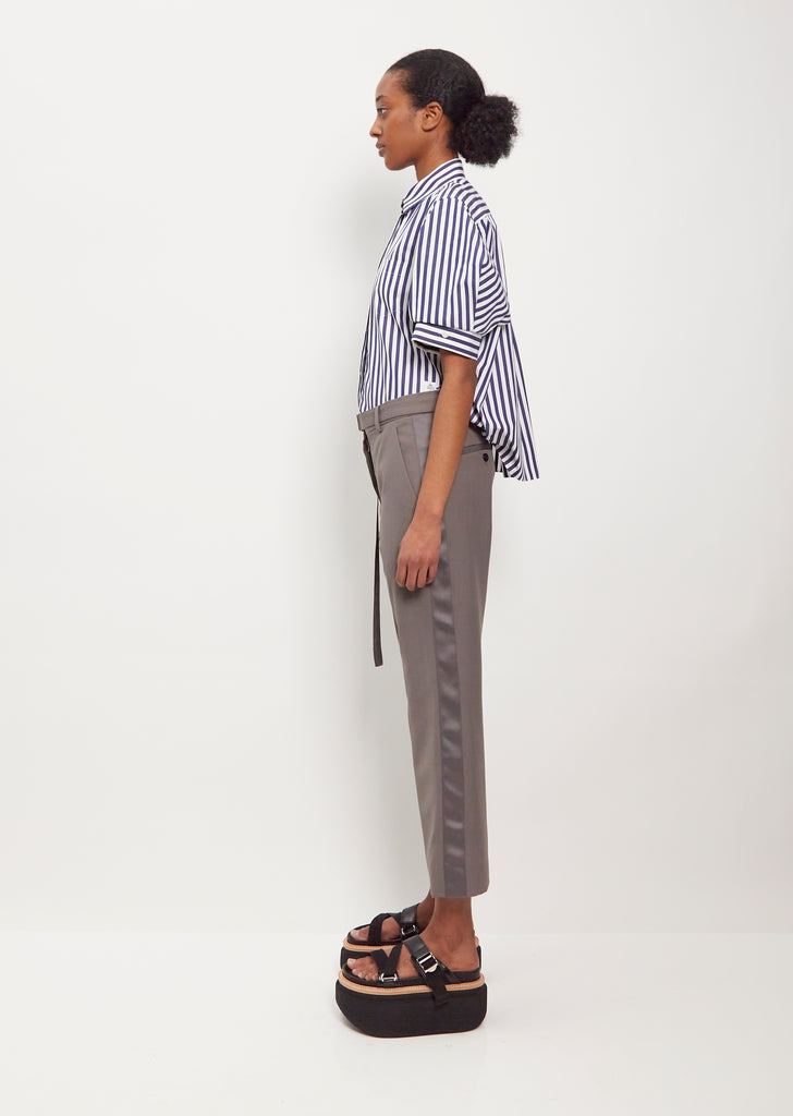 Suiting Wool Blend Pants — Taupe