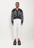 Horizontal Stripe Knit Cardigan