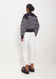Horizontal Stripe Knit Cardigan