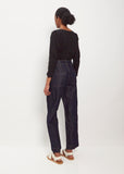 Drop Cotton Linen Blend Pants — Indigo