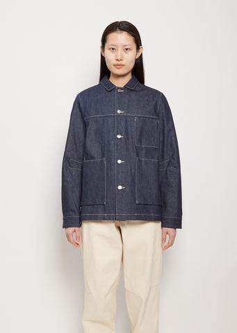 The Carpenter Cotton Jacket — Indigo